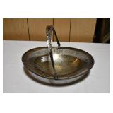 Vtg EP Engraved Metal Basket