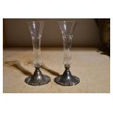 Pair of Crystal Bud Vases