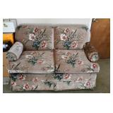 Vtg Floral Velvety Soft Love Seat