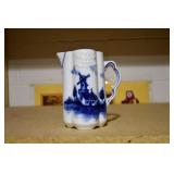 Small Blue & White Windmill Pitcher