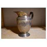 Silver Plate Engraved Water Pitcher