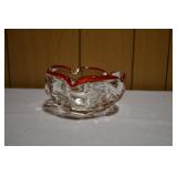 Heavy Glass Scalloped Candy Dish