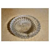 Vtg Heavy Glass Ashtray