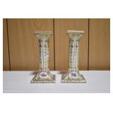 Pair of Porcelain Candle Sticks