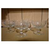 Set of 4 Etched Wine Glasses