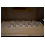 Set of 11 Cut Glass High Ball Glasses