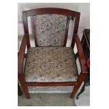 Cherry Arm Chair w/ Fabric Seat and Back