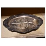 Vtg EPNS Footed Carving Plate