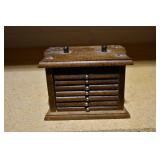 Vtg Wood & Cork Coaster Set