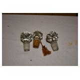Lot of 3 Glass Stoppers