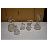Lot of Cut Glass Cruets