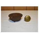 Vtg Brass Knob and Small Bowl