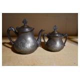US Benedict Quad Plate Teapot & Sugar Bowl