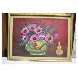 Large 36 x 27'Acrylic Oriental Art