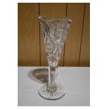 Beautiful Cut Glass Etched Vase