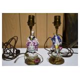 Pair of Ceramic & Brass Royalty Table Lamps