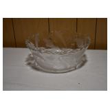 Beautiful Glass Rose Design Centerpiece Bowl