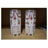 Pair of Porcelain Hand Painted Vases