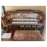 Vtg. Lowrey Home Organ with Bench