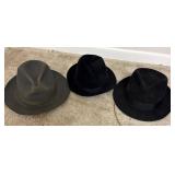 Three Vintage Men's Hats Assortment