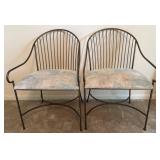Metal Armchairs with Cushions