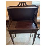 Dark Wood Desk With Drawer
