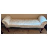 Striped Upholstered Bench, 58 Long