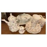 Floral and Fern China Tableware Set