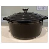 Black Enameled Cast Iron Dutch Oven with Lid