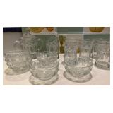 Embossed Clear Glassware With Geometric Pattern