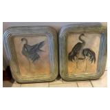 Wood Framed Crane Artwork Panels i