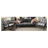 Outdoor Patio Furniture: Sofa and Two Chairs With