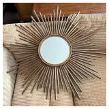 Sunburst Wall Mirror with 39-Inch Diameter
