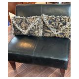 Black Accent Chair with Decorative Pillows, 33'T