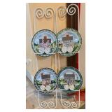 4 Sakura Nantucket Plates by Claire Murray