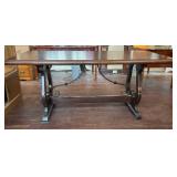 Wood Dining Table with Metal Accents - READ DETAIL