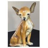 12' Ceramic Chihuahua Figurine with Maker's Mark