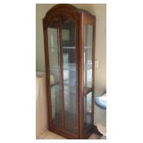 Wooden Glass Display Cabinet with Curved Top - REA