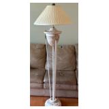 Decorative Floor Lamp With Fluted Base and Acanthu