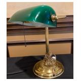 Desk Lamp with Green Shade, 14'T