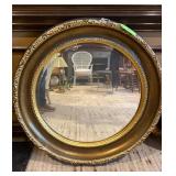Large Brown Plastic Frame Mirror, 32'