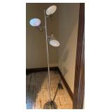 65'T Silver Floor Lamp With Adjustable Shades