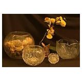 Crystal Bowls and Candle Holder Collection