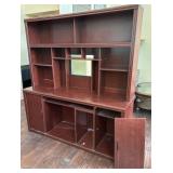 Tall Wooden Desk/Entertainment Unit with One Detac