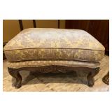 Wood-Framed Ottoman With Upholstered Cushion