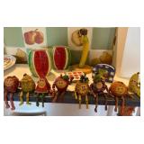 Hand-Painted Fruit Figures and Table Decor