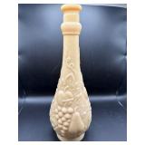 Milk Glass Decanter Bottle by Empoli, Italy