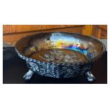Carnival Glass Bowl with Raised Details