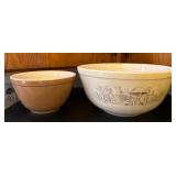 Two Vintage Pyrex Mixing Bowls