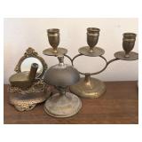 Brass Candle Holders and Decorative Items Set